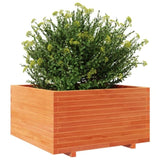 Garden Planter Wax Brown 90x90x49.5 cm Solid Wood Pine 3282536