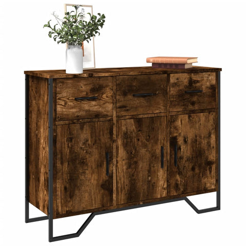 ZNTS Sideboard Smoked Oak 97x32.5x74.5 cm Engineered Wood 848561