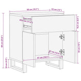 Bedside Cabinet Black 50x33x60 cm Solid Wood Mango 4017695