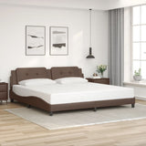 Bed Frame without Mattress "Zadar" Brown 200x200 cm Faux Leather 3208207