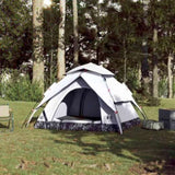 Camping Tent Dome 4-Person White Blackout Fabric Quick Release 4004184