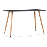 Dining Table Grey and Oak 120x60x74 cm MDF 248310