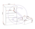 ZNTS Nevada 2 Drawer Bedside 100-103-081