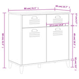 Sideboard VIKEN Anthracite Grey 80x40x80 cm Engineered Wood 374937