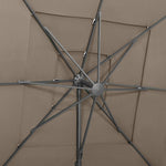 4-Tier Garden Parasol with Aluminium Pole Taupe 250x250 cm 313823