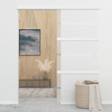Sliding Door with Soft Stops ESG Glass and Aluminium 90x205 cm 288062