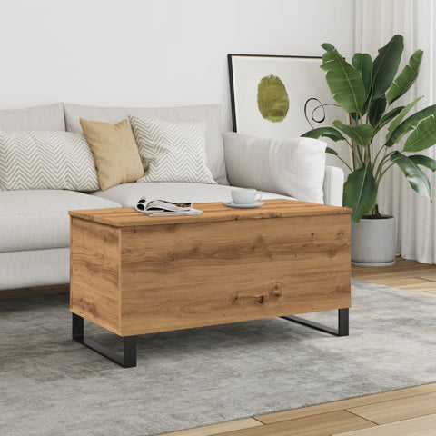 ZNTS Coffee Table Artisan Oak 90x44.5x45 cm Engineered Wood 857443