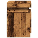 ZNTS Bedside Cabinet with LED Old Wood 35x39x55 cm Engineered Wood 857654