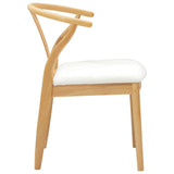 Dining Chair 2 pcs Natural and Light Solid Rubber Wood 42020419