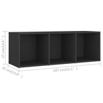 ZNTS TV Cabinet Grey 107x35x37 cm Engineered Wood 805536