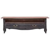 TV Cabinet 120x30x40 cm Black Solid Mahogany Wood 283901