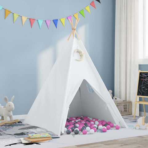 Teepee Tent White 120 x 120 x 150 cm Fabric, Plastic 3385872
