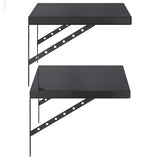 Wall Shelves 2 pcs 50x40 cm Black Stainless Steel 3214517