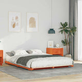 Bed Frame Wax Brown 150 x 200 cm Solid Pine Wood 873069