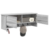Wall-Mounted Coat Rack with Shelf Grey Sonoma 80 x 20 x 30 cm 874344