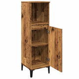 Bathroom Cabinet Old Wood 30x30x100 cm Engineered Wood 857111