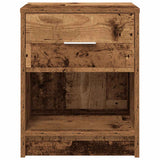Bedside Cabinets 2 pcs with Drawer Old Wood 40x34x50 cm 858782