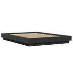 ZNTS Bed Frame without Mattress Black 120x190 cm Small Double 3281232
