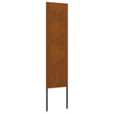 Garden Privacy Screen Rusty 32 x 140 cm Weathering Steel 876223