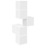 Wall Corner Shelf White 48 x 48 x 120 cm Engineered Wood 8012228