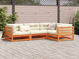 Garden Sofa Set Wax brown Solid pine wood Large Modular 3299409