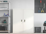 Storage Cabinet White 90 x 40 x 140 cm Steel 3406165