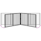 Dog Gate 4 pcs Black 100 x 60 cm Galvanised Steel 891997