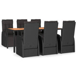 Garden Dining Set Black 3157646