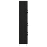 Highboard with Drawer 2 pcs Black Oak Engineered Wood 3416200