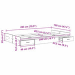 Storage Bed Frame Old wood 120 x 200 cm Engineered wood 3335307