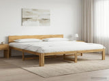Double Bed Frame with Headboard ROSTOCK White 200 x 200 cm 3405472