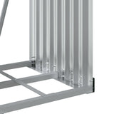 Log Holder Wood Look 40x45x170 cm Galvanised Steel 364578