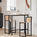 Table Natural 100 x 40 x 101 cm Engineered Wood and Steel 873782