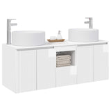 Bathroom Cabinet Set 3 pcs High Gloss White 3405741