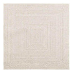 ZNTS Rug ZIZUR Cream 120x120 cm Jute Look Indoor and Outdoor 4010363
