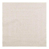 ZNTS Rug ZIZUR Cream 120x120 cm Jute Look Indoor and Outdoor 4010363