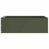 Lawn Edging 6 pcs Olive Green 40 x 40 x 13 cm Steel 874709