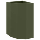 Corner Planter Olive green 30 x 30 x 50 cm Steel 883678