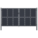 Garden Gate Steel 400x175 cm Anthracite 144533