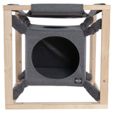 ZNTS Quapas! Cat Bed with Hammock Catcube Grey M 54x54x54 cm 432081