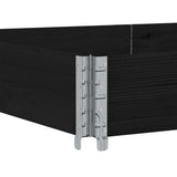 Pallet Collar Black 150x100 cm Solid Wood Pine 4010302