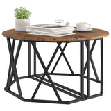 Coffee Table Old Wood 80 x 80 x 42 cm Engineered Wood and Steel 868253