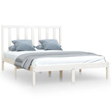 Bed Frame without Mattress White Solid Wood Pine 140x200 cm 3105161