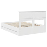 Bed Frame with Drawer White 160 x 200 cm Engineer Wood 3409833