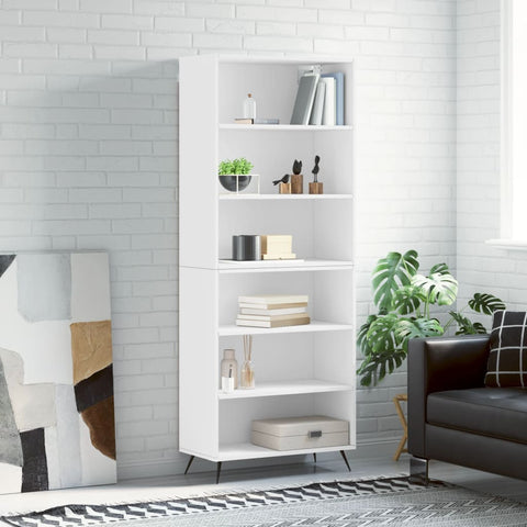 Highboard White 69.5x32.5x180 cm Engineered Wood 3189541