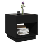 ZNTS Coffee Table with Infinity LED Black 50x50x50 cm 847652