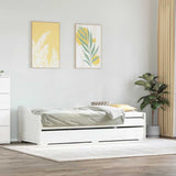 Daybed with Trundle without Mattress IRUN White 90x200 cm 42000162
