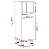 Bathroom Cabinet Concrete Grey 30x30x95 cm Engineered Wood 856136