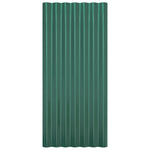 ZNTS Roof Panels 12 pcs Powder-coated Steel Green 80x36 cm 319133