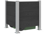 Garbage Bin Fence Grey 85 x 85 x 115 cm Aluminium and WPC 42039184